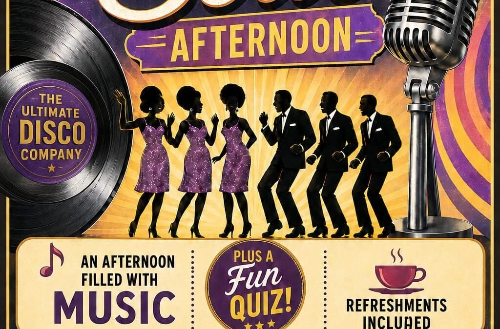 Motown and Soul Disco Tuesday 8th September 2026 16:00-18:00